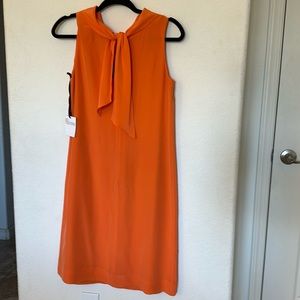 Red Valentino orange cocktail dress